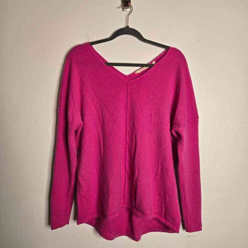 Women's Pink V-Neck Sweater